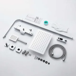 Auralum Max Thermostaat Regendouche Set RVS Chroom