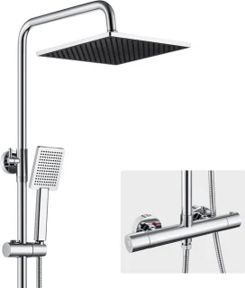 Auralum MAX - Thermostaat Regendoucheset - Chroom