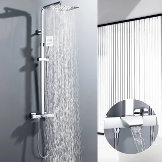 Auralum Max Thermostaat Regendouchesysteem Chroom