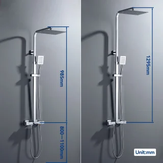 Auralum Max Thermostaat Regendouchesysteem Chroom