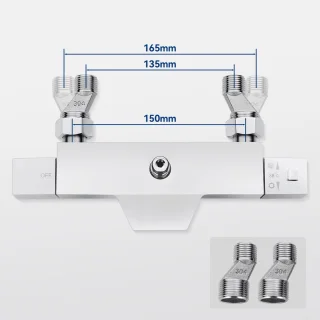 Auralum Max Thermostaat Regendouchesysteem Chroom