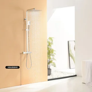 Auralum Max Thermostatische Douchekolom Regendoucheset Chroom