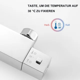 Auralum Max Thermostatische Douchekolom Regendoucheset Chroom