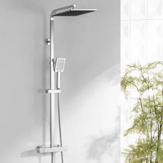 Auralum Max Thermostatische Doucheset 25 cm Vierkante Regendouche