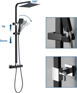 Auralum Max Thermostatische Doucheset Chromen