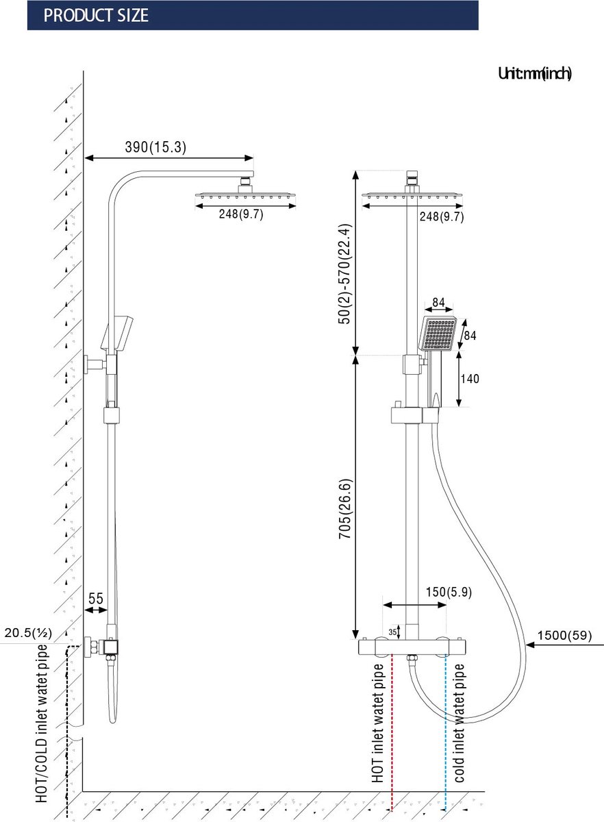Wat vinden we goed aan de Auralum Max Thermostatische Doucheset Chromen