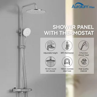Auralum Max thermostatische doucheset chroom