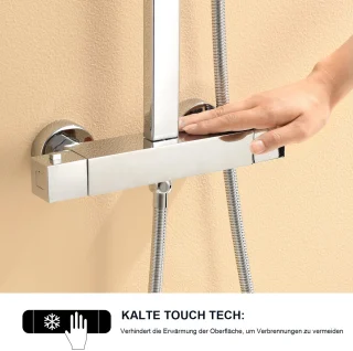 AuraLum max Thermostatische Regendoucheset Ø30 cm Chroom