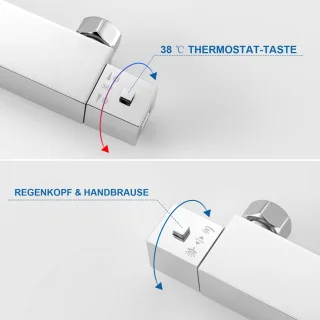 AuraLum max Thermostatische Regendoucheset Ø30 cm Chroom
