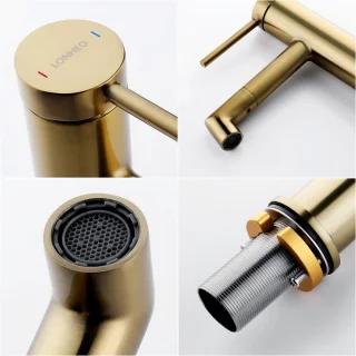 Auralum Max Vintage Regendouche Doucheset Ø20 cm Goud