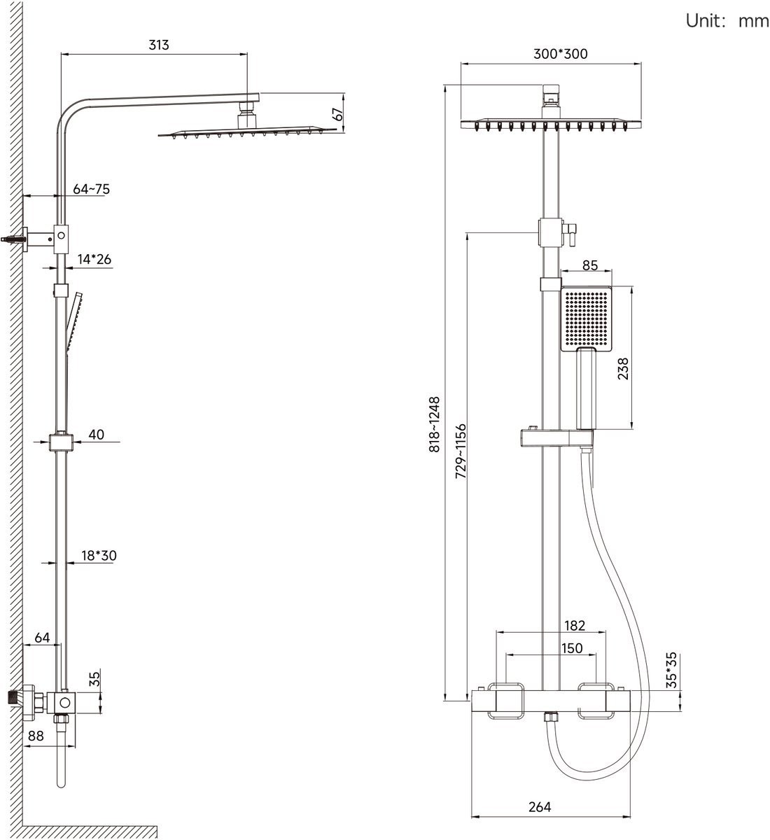 Wat vinden we goed aan de Auralum Regendouche Thermostaat Mat Zwart 30 cm