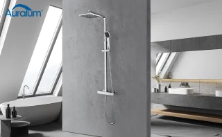 Auralum Regendoucheset met Thermostaatkraan Chrome