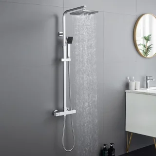 Auralum Regendoucheset met Thermostaatkraan Chrome