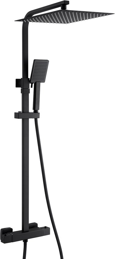Auralum Thermostatische Douchekolom Zwart 12 inch review