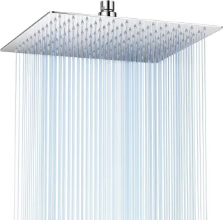 AUYI Square Rain Shower Head 30x30 cm Stainless Steel