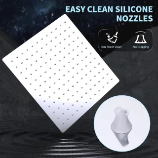 AUYI Square Rain Shower Head 30x30 cm Stainless Steel