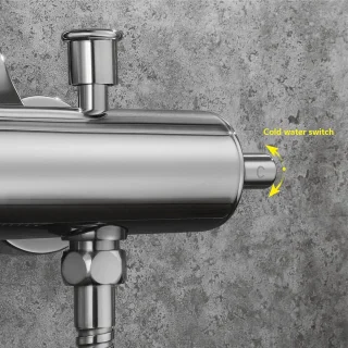 Badkraan douchesysteem waterval wandmontage chroom