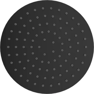 Bally Luxe Mat Zwart Messing Rond Hoofddouche 200x12mm