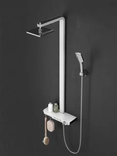 Bally Regendouche Systeem Thermostaat Chroom/Wit