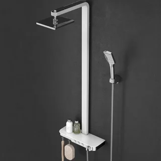 Bally Regendouche Systeem Thermostaat Chroom/Wit