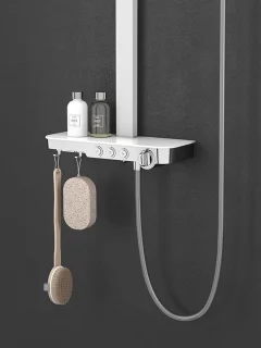 Bally Regendouche Systeem Thermostaat Chroom/Wit