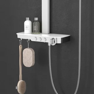 Bally Regendouche Systeem Thermostaat Chroom/Wit