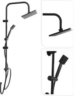 Bathroom Solutions Regendouche set 150cm Matzwart
