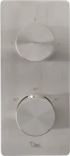 Ben Engraved Cross inbouw regendouche Ø25cm RVS