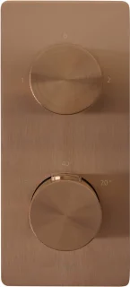 Ben Engraved Cross inbouw regendoucheset 25cm geborsteld koper PVD