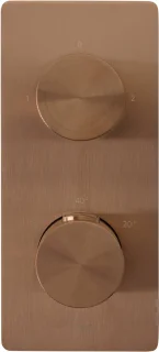 Ben Engraved Cross inbouw regendoucheset 25cm geborsteld koper PVD