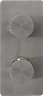 Ben Engraved Cross inbouw regendoucheset Ø25cm gunmetal PVD