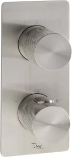 Ben Engraved Cross inbouw regendoucheset Ø25cm RVS-look