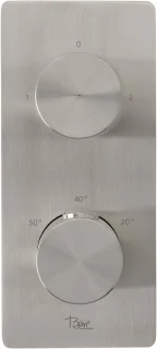 Ben Engraved Cross inbouw regendoucheset Ø25cm RVS-look