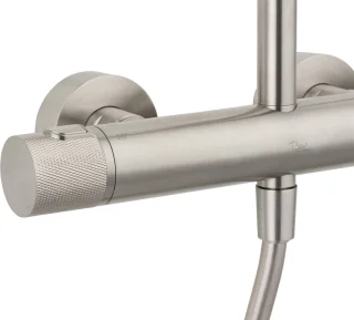 Ben Engraved Cross regendouche Ø25cm RVS-look