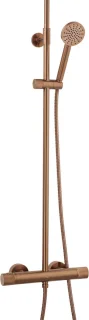 Ben Engraved Cross Regendoucheset 25cm Geborsteld Koper PVD