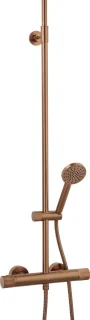 Ben Engraved Cross Regendoucheset 25cm Geborsteld Koper PVD