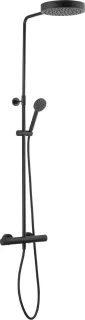 Ben Engraved Cross regendoucheset 25cm mat zwart
