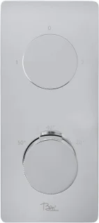 Ben Engraved Cross Slim inbouw regendoucheset 25cm chroom
