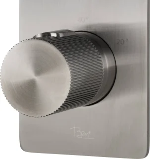 Ben Engraved Line inbouw regendoucheset 25 cm gunmetal PVD