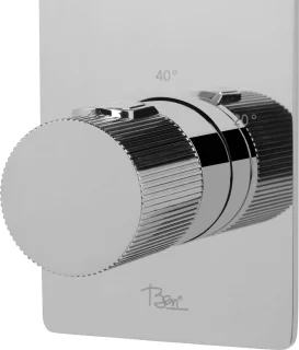 Ben Engraved Line inbouw regendoucheset 25cm chroom