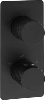 Ben Engraved Line inbouw regendoucheset 25cm mat zwart
