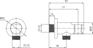 Ben Engraved Line inbouw regendoucheset 25cm mat zwart