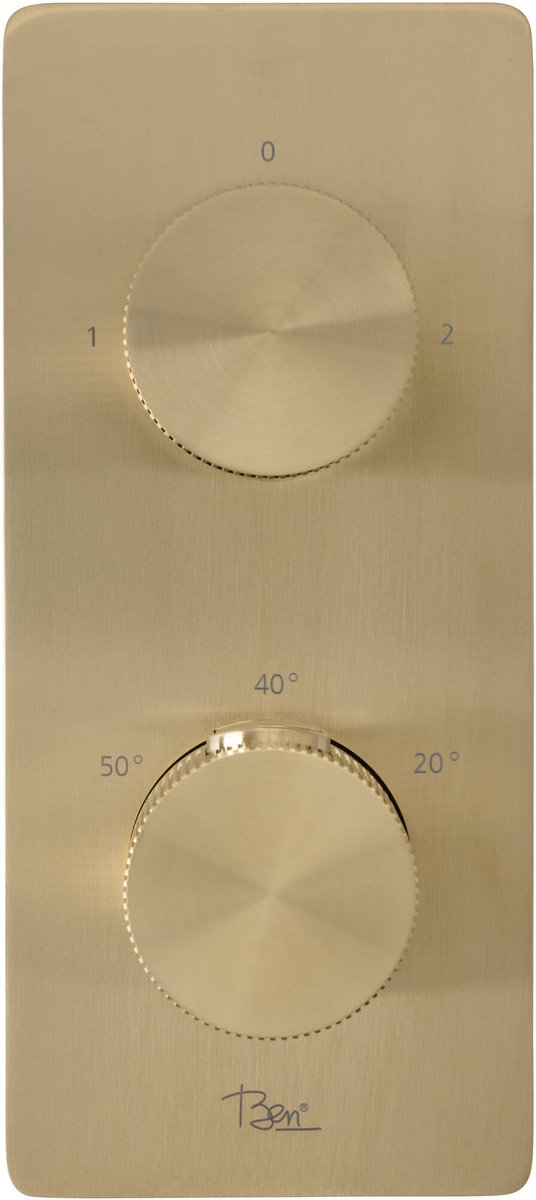Wat vinden we goed aan de Ben Engraved Line inbouw regendoucheset Ø25cm messing PVD