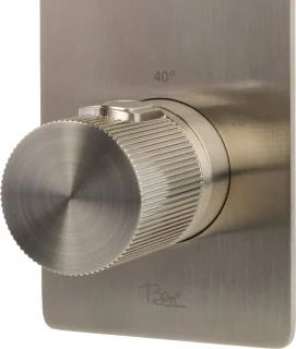 Ben Engraved Line inbouw regendoucheset Ø25cm RVS-look