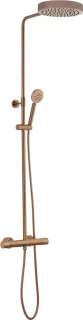 Ben Engraved Line regendouche Ø25cm geborsteld koper PVD