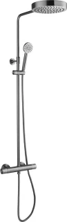 Ben Engraved Line regendouche Ø25cm gunmetal PVD