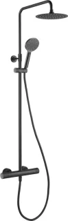 Ben Engraved Line regendoucheset Ø25cm mat zwart