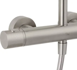 Ben Engraved Line regendoucheset Ø25cm RVS-look