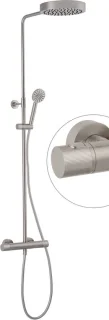 Ben Engraved Line regendoucheset Ø25cm RVS-look
