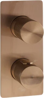 Ben Engraved Line Slim inbouw regendoucheset 25cm geborsteld koper